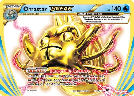 Omastar BREAK 019/124 - XY Fates Collide Holofoil