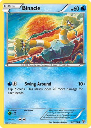 Binacle 022/124 - XY Fates Collide Reverse Holofoil
