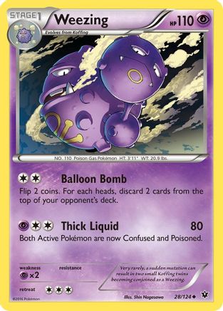 Weezing 028/124 - XY Fates Collide Reverse Holofoil