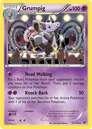 Grumpig 031/124 - XY Fates Collide