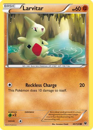 Larvitar 040/124 - XY Fates Collide Reverse Holofoil