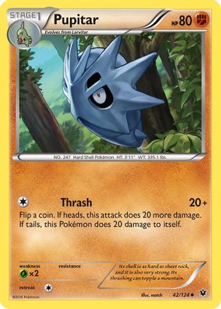 Pupitar 042/124 - XY Fates Collide Reverse Holofoil