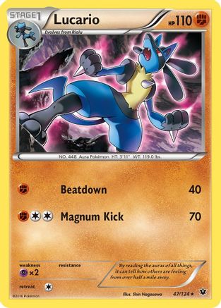 Lucario 047/124 - XY Fates Collide Reverse Holofoil