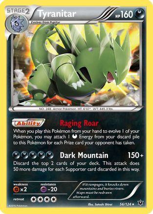 Tyranitar 056/124 - XY Fates Collide Holofoil