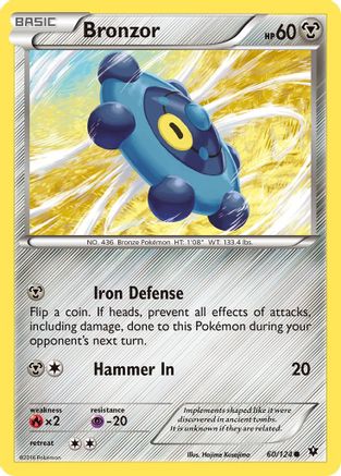 Bronzor 060/124 - XY Fates Collide Reverse Holofoil