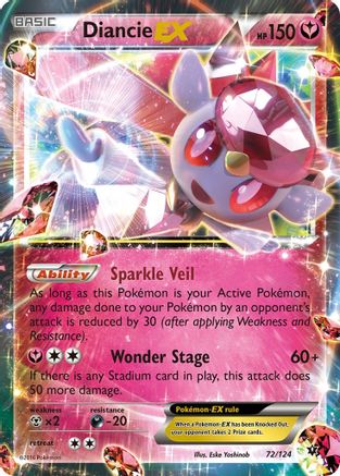 Diancie EX 072/124 - XY Fates Collide Holofoil