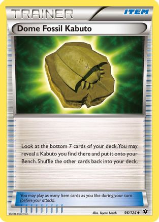 Dome Fossil Kabuto 096/124 - XY Fates Collide Reverse Holofoil