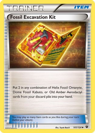 Fossil Excavation Kit 101/124 - XY Fates Collide Reverse Holofoil
