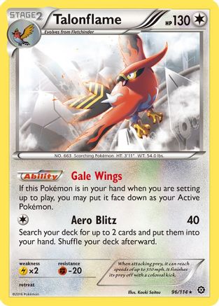 Talonflame 096/114 - XY Steam Siege Reverse Holofoil