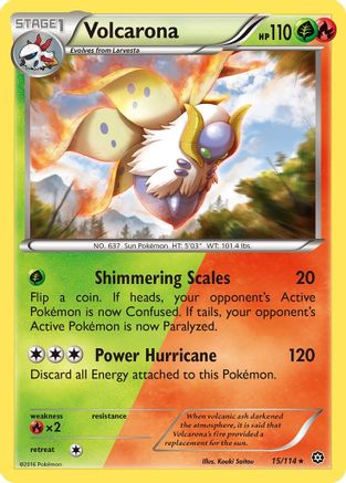 Volcarona 015/114 - XY Steam Siege Reverse Holofoil