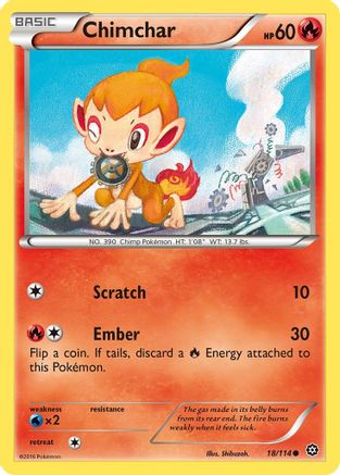 Chimchar 018/114 - XY Steam Siege Reverse Holofoil