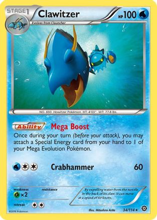 Clawitzer 034/114 - XY Steam Siege