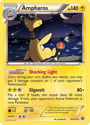 Ampharos 040/114 - XY Steam Siege Reverse Holofoil