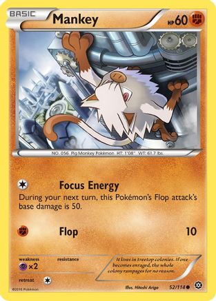 Mankey 052/114 - XY Steam Siege