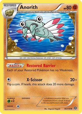 Anorith 056/114 - XY Steam Siege Reverse Holofoil