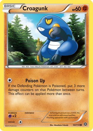 Croagunk 058/114 - XY Steam Siege Reverse Holofoil