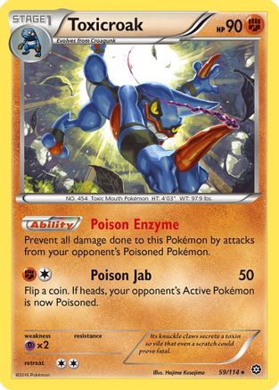 Toxicroak 059/114 - XY Steam Siege Reverse Holofoil