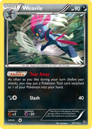 Weavile 061/114 - XY Steam Siege Reverse Holofoil