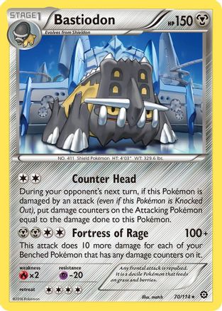 Bastiodon 070/114 - XY Steam Siege Reverse Holofoil