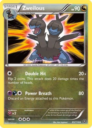 Zweilous 085/114 - XY Steam Siege Reverse Holofoil