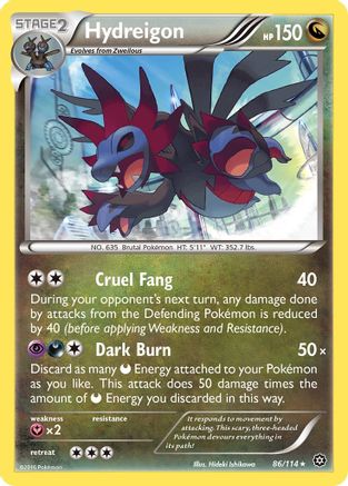Hydreigon 086/114 - XY Steam Siege Reverse Holofoil