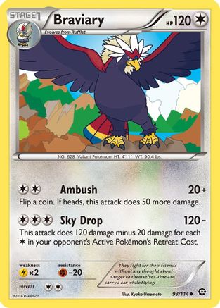 Braviary 093/114 - XY Steam Siege Reverse Holofoil