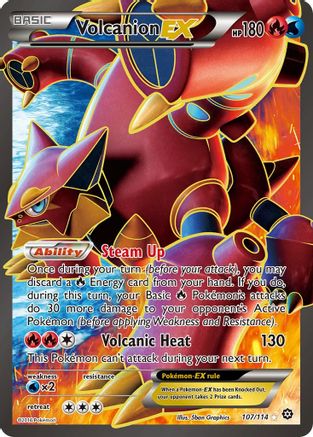 Volcanion EX (Full Art) 107/114 - XY Steam Siege Holofoil