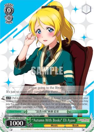 "Autumn With Books" Eli Ayase (LL/EN-W02-E033 C) - Love Live! DX Vol.2