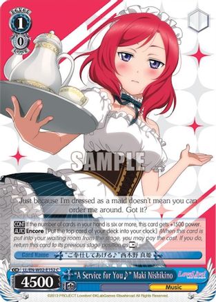"A Service for You~" Maki Nishikino (LL/EN-W02-E152 C) - Love Live! DX Vol.2