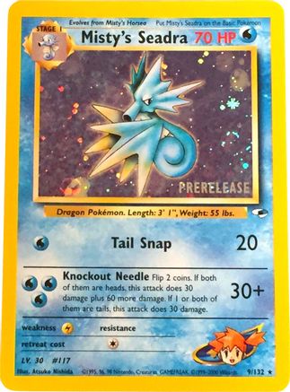 Misty's Seadra (Prerelease) 009/132 - WoTC Promo Holofoil