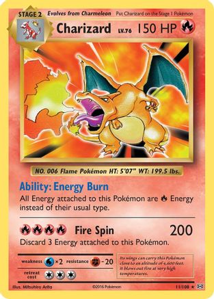 Charizard 011/108 - XY Evolutions Holofoil