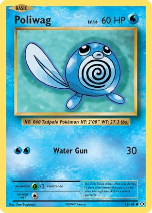 Poliwag 023/108 - XY Evolutions Reverse Holofoil