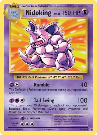 Nidoking 045/108 - XY Evolutions Holofoil