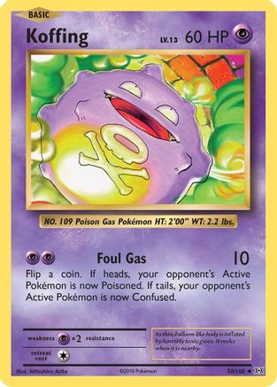 Koffing 050/108 - XY Evolutions Reverse Holofoil