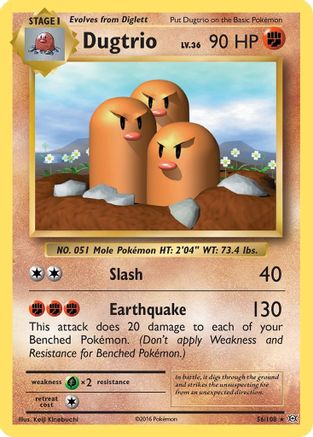 Dugtrio 056/108 - XY Evolutions Reverse Holofoil