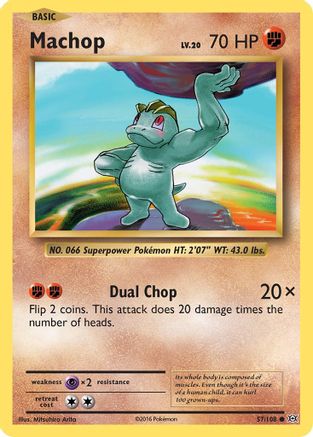 Machop 057/108 - XY Evolutions Reverse Holofoil