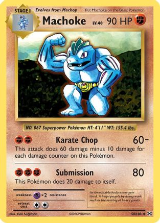 Machoke 058/108 - XY Evolutions Reverse Holofoil
