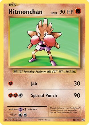 Hitmonchan 062/108 - XY Evolutions Reverse Holofoil