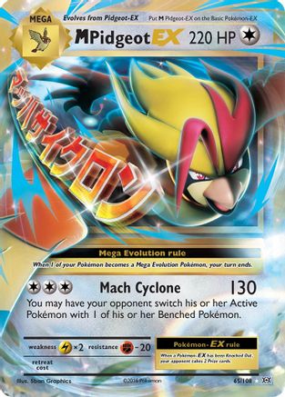 M Pidgeot EX 065/108 - XY Evolutions Holofoil