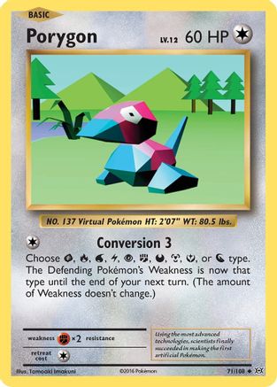 Porygon 071/108 - XY Evolutions Reverse Holofoil