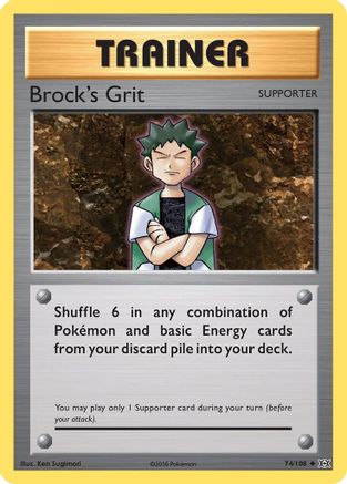 Brock's Grit 074/108 - XY Evolutions Reverse Holofoil