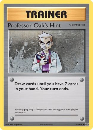 Professor Oak's Hint 084/108 - XY Evolutions Reverse Holofoil