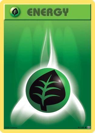 Grass Energy 091/108 - XY Evolutions Reverse Holofoil