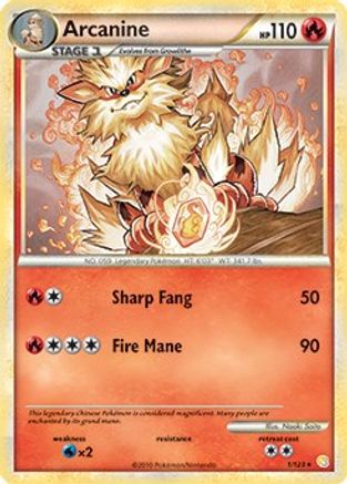 Arcanine (HeartGold & SoulSilver) 001/123 - Deck Exclusives