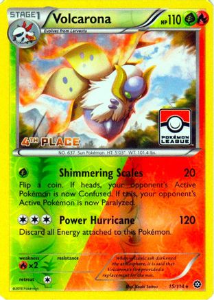 Volcarona 015/114 - League & Championship Cards - Reverse Holofoil