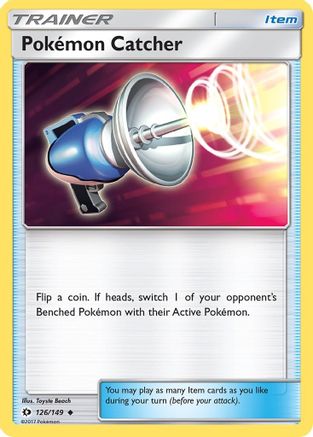 Pokemon Catcher 126/149 - SM Base Set Reverse Holofoil