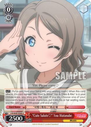 "Cute Salute" You Watanabe (LSS/W45-E044 U) - Love Live! Sunshine!!