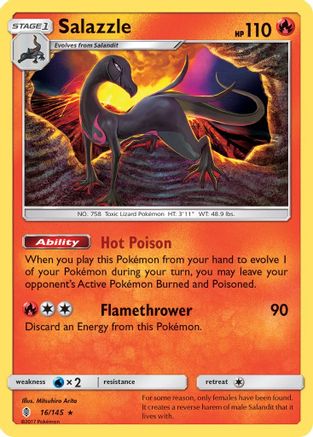 Salazzle 016/145 - SM Guardians Rising Reverse Holofoil