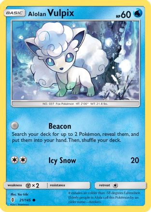 Alolan Vulpix 021/145 - SM Guardians Rising Reverse Holofoil