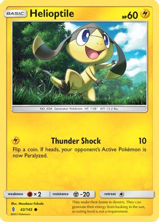 Helioptile 043/145 - SM Guardians Rising Reverse Holofoil